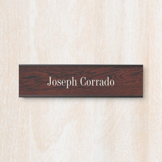 Dunkle Eiche sieht wie Wandelschild Türschild (Vorderseite )