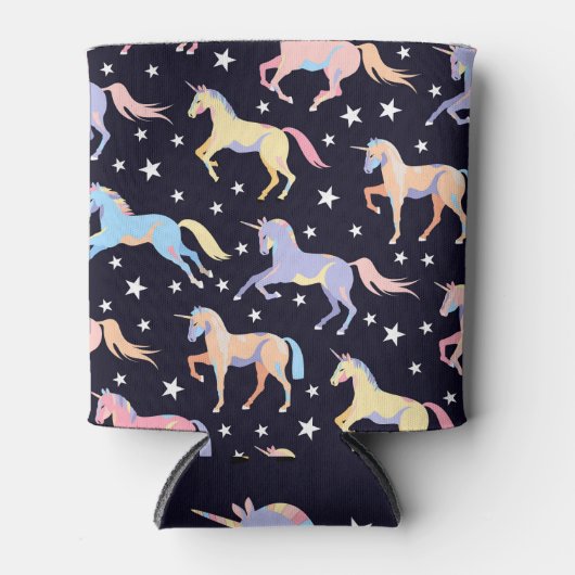 Dunkle Einhornfantasie: Magisch Nahtlos. Dosenkühler (Vorderseite)