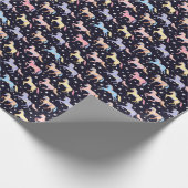 Dunkle Einhornfantasie: Magisch Nahtlos. Geschenkpapier (Ecke)