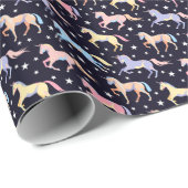 Dunkle Einhornfantasie: Magisch Nahtlos. Geschenkpapier (Rolleneckpunkt)