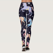 Dunkle Einhornfantasie: Magisch Nahtlos. Leggings (Rückseite)