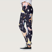 Dunkle Einhornfantasie: Magisch Nahtlos. Leggings (Links)