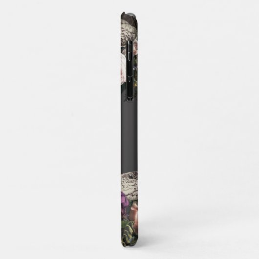 Dunkle Elegance Floral Monogram iPhone Case-Mate iPhone Hülle (Hinten/Links)
