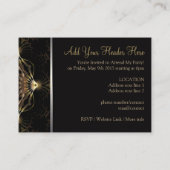 Dunkle Elegance Fraktal Kunst, Dichtung und Musik Begleitkarte (Rückseite)