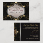 Dunkle Elegance Fraktal Kunst, Dichtung und Musik Begleitkarte (Vorne/Hinten)