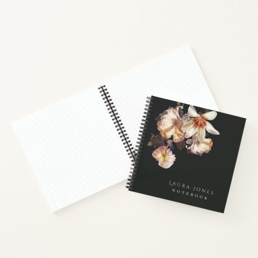 Dunkle Elegance Personalisiertes Notebook Notizblock (Innenseite)