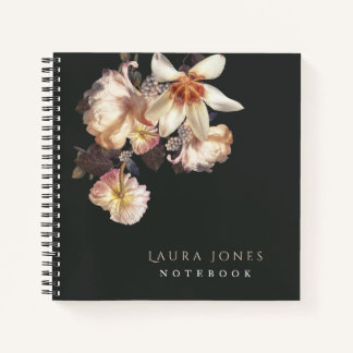 Dunkle Elegance Personalisiertes Notebook Notizblock
