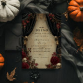 Dunkle Elegance Skull und Draween Einladung