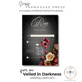 Dunkle Elegant Blur Autumn Floral Wedding QR Code RSVP Karte