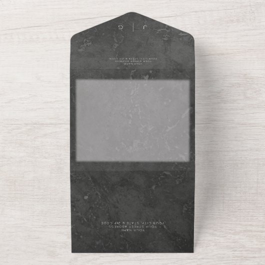 Dunkle Elegant Minimal Modernes Kein Abendessen All In One Einladung (Außenbereich)