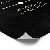 Dunkle Elegante Herbstblütenhochzeit Reihenfolge d Poster (Ecke)