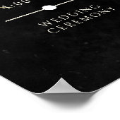 Dunkle Elegante Herbstblütenhochzeit Reihenfolge d Poster (Ecke)