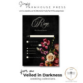 Dunkle Elegante Herbstwochenende RSVP Karte