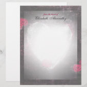 Dunkle Elegante Rose (Vorne/Hinten)