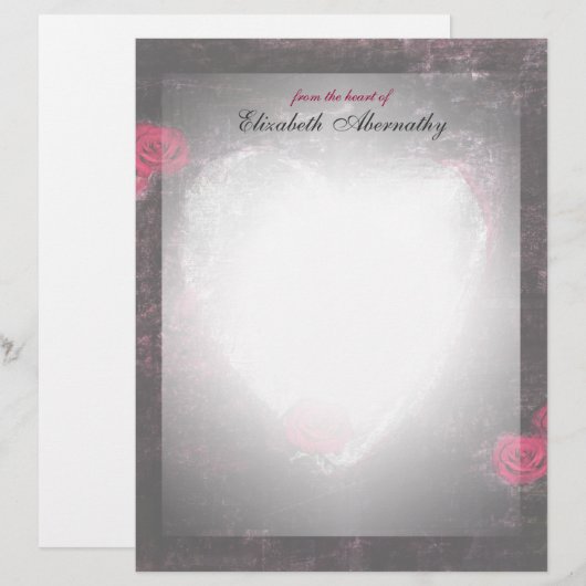 Dunkle Elegante Rose (Vorne/Hinten)