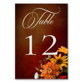 Dunkle elegante Sommersonnenstraße Tischnummer (Vorderseite)