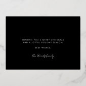 Dunkle Elegante Vintage Minimalistische Feiertage (Rückseite)