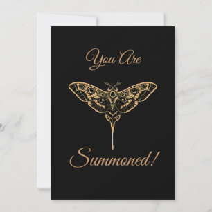 Dunkle Eleganz-Noir & Gold Einladung