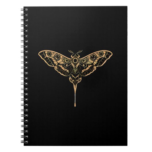 Dunkle Eleganz Noir & Gold Notizblock (Vorderseite)