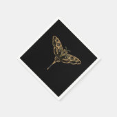 Dunkle Eleganz-Noir & Gold Serviette (Ecke)
