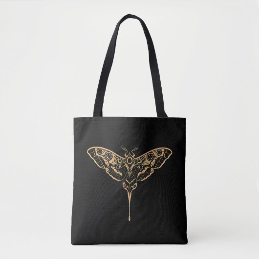 Dunkle Eleganz Noir & Gold Tasche (Vorderseite)