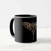 Dunkle Eleganz Noir & Gold Tasse (Vorderseite Links)