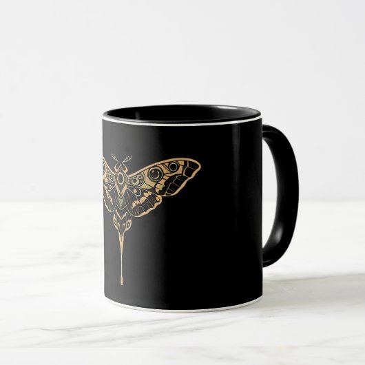 Dunkle Eleganz Noir & Gold Tasse (VorderseiteRechts)