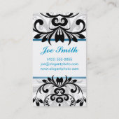 Dunkle Eleganz Visitenkarte (Rückseite)