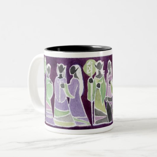 Dunkle Elven Laternen-Tasse Zweifarbige Tasse (Vorderseite Links)