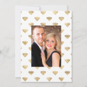 Dunkle Emerald- und Gold Floral Wedding Einladung (Rückseite)