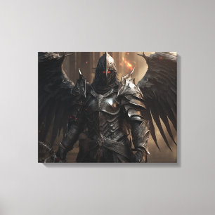 Dunkle Engel Armor Krieger - Starke Leinwand druck