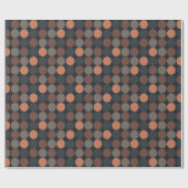 Dunkle Erde Geometrisches Kreis-Punkte-Design Geschenkpapier (Flach)