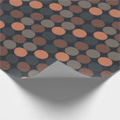 Dunkle Erde Geometrisches Kreis-Punkte-Design Geschenkpapier (Ecke)
