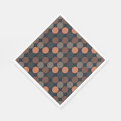 Dunkle Erde Geometrisches Kreis-Punkte-Design Serviette (Ecke)