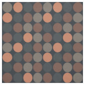 Dunkle Erde Geometrisches Kreis-Punkte-Design Stoff (Muster)