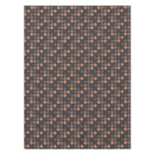 Dunkle Erde Geometrisches Kreis-Punkte-Design  Tischdecke (Vorderseite)