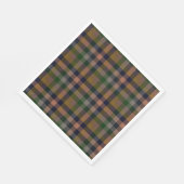 Dunkle Erde Gingham Karo Karomuster Serviette (Ecke)
