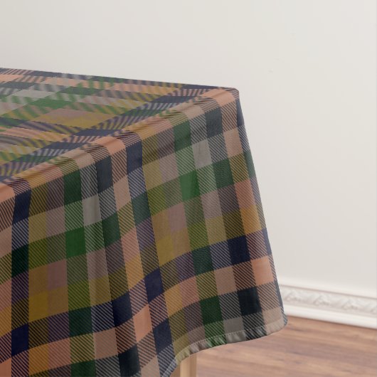 Dunkle Erde Gingham Karo Karomuster Tischdecke (Beispiel)