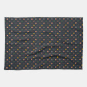 Dunkle Erde Ton Wald Polka Punkte Design Geschirrtuch (Horizontal)