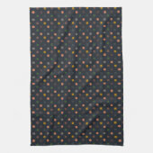 Dunkle Erde Ton Wald Polka Punkte Design Geschirrtuch (Vertikal)