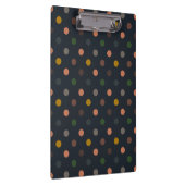 Dunkle Erde Ton Wald Polka Punkte Design Klemmbrett (Rechts)