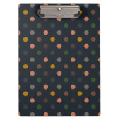 Dunkle Erde Ton Wald Polka Punkte Design Klemmbrett (Vorderseite)
