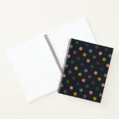 Dunkle Erde Ton Wald Polka Punkte Design Notizblock (Innenseite)