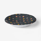 Dunkle Erde Ton Wald Polka Punkte Design Pappteller (Gewinkelt)