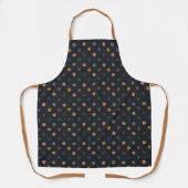 Dunkle Erde Ton Wald Polka Punkte Design Schürze (Vorderseite)