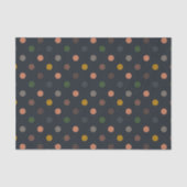 Dunkle Erde Ton Wald Polka Punkte Design Seidenpapier (Vorderseite)
