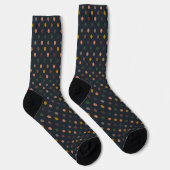 Dunkle Erde Ton Wald Polka Punkte Design Socken (Rechts)