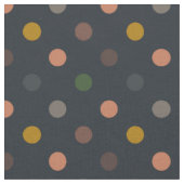 Dunkle Erde Ton Wald Polka Punkte Design Stoff (Nahaufnahme)