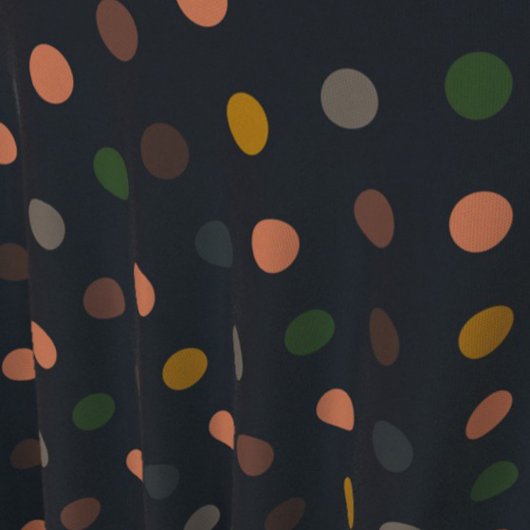 Dunkle Erde Ton Wald Polka Punkte Design Stoff