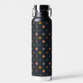 Dunkle Erde Ton Wald Polka Punkte Design Trinkflasche (Vorne)